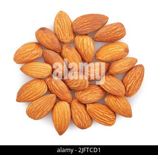almond path isolated on white Stock Photo