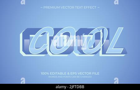 Editable text style effect. Editable font style. Vector Illustration Stock Vector