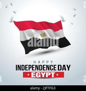 Happy independence day Egypt greetings with happy kids vector ...