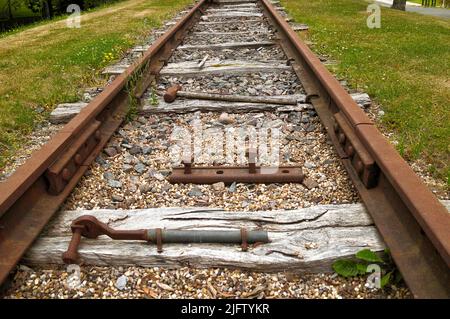 Sumatra Railway Memorial, a monument at the National Memorial Arboretum, Staffordshire, England, UK Stock Photo