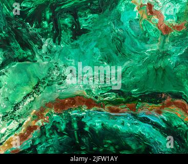 Abstract painting texture, background in a green color. Stock Photo