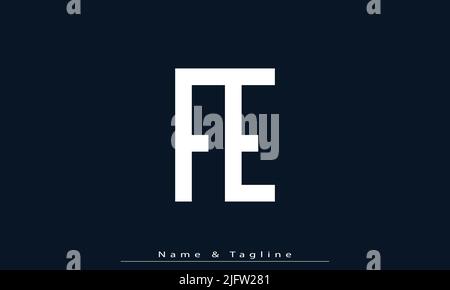 Alphabet letters Initials Monogram logo FE , EF Stock Vector