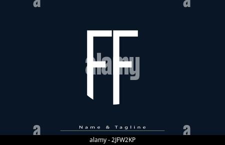Alphabet letters Initials Monogram logo FF Stock Vector