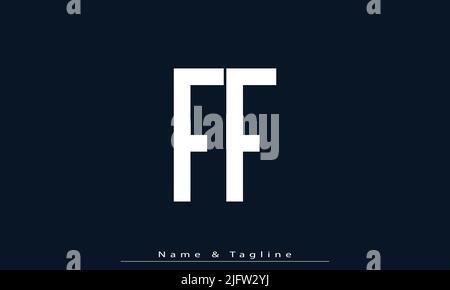 Alphabet letters Initials Monogram logo FF Stock Vector