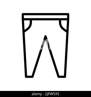 Long pants icon. Suitable for clothes icon. line icon style. Simple design editable Stock Vector