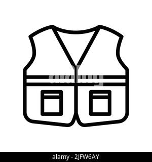 Vest icon. Suitable for clothes icon. line icon style. Simple design editable Stock Vector