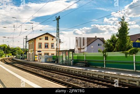 Bad Bellingen railway station in Baden-Wuerttemberg, Germany Stock Photo
