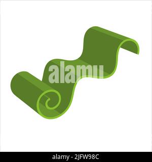 Roll Icon, Mat, Rug, Carpet Or Paper Roll Icon Of Anything Vector Art Illustration Stock Vector