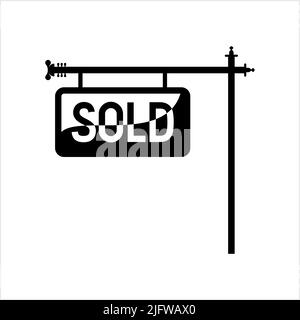 Sold Signage Icon, Sold Out Signage Vector Art Illustration Stock Vector