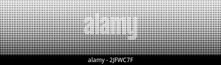 Square halftone effect background. black and white colors Stock Vector