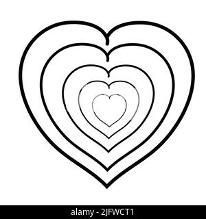 Heart multiple layers icon symbol sign, vector illustration Stock Vector