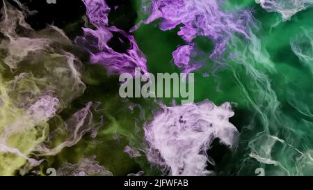 Colorful smoke on a black background. Design. Beautiful abstract background, smoke texture, travelling through space galaxy Stock Photo