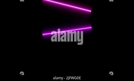 Black background.Design.Multi-colored lines, slightly tilted and animated,move along the dark footages in abstraction. High quality 4k footage Stock Photo