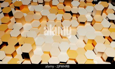 White and orange delicate details of the mosaic.Design. A peeling tile in the abstraction, the details of which rise in turn in the abstraction. High Stock Photo