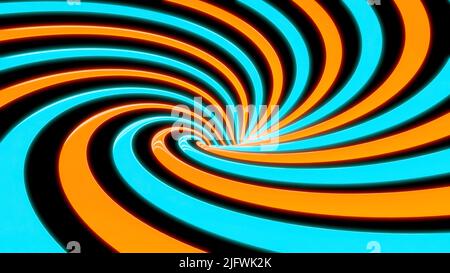 Bright background of multicolored stripes.Design. A bright abstraction of different stripes that creates a hydrogen and a hole in it and twists to the Stock Photo