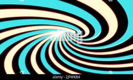 Bright background of multicolored stripes.Design. A bright abstraction of different stripes that creates a hydrogen and a hole in it and twists to the Stock Photo