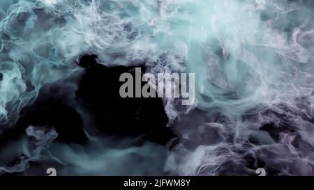 Colorful smoke on a black background. Design. Beautiful abstract background, smoke texture, travelling through space galaxy Stock Photo