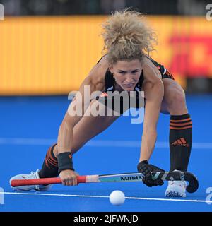 AMSTERDAM - Maria Verschoor of Holland hockey women during the FIH Hockey Women's World Cup 2022 game between Germany and the Netherlands at the Wagener stadium, on July 3, 2022 in Amsterdam. ANP | Dutch Height | Gerrit van Keulen Stock Photo