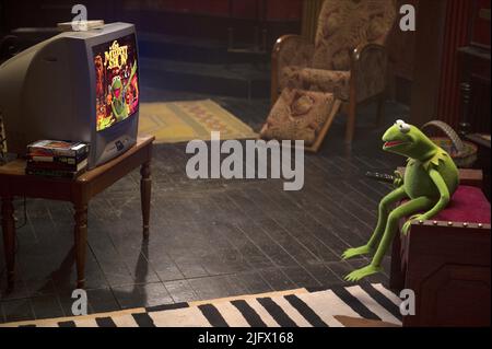 KERMIT THE FROG, MUPPETS MOST WANTED, 2014 Stock Photo