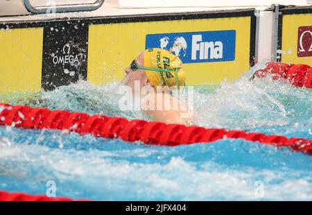 Mollie O’Callaghan of Australia Finale 100 M Freestyle Women   during the 19th FINA World Championships Budapest 2022, Swimming event on June 23 2022 in Budapest, Hungary - Photo Laurent Lairys / DPPI Stock Photo