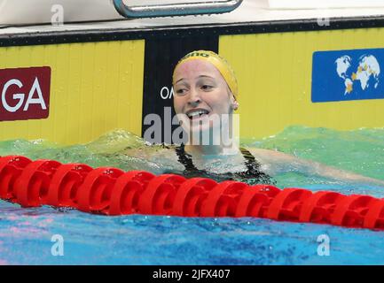 Mollie O’Callaghan of Australia Finale 100 M Freestyle Women   during the 19th FINA World Championships Budapest 2022, Swimming event on June 23 2022 in Budapest, Hungary - Photo Laurent Lairys / DPPI Stock Photo