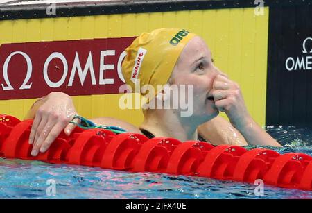 Mollie O’Callaghan of Australia Finale 100 M Freestyle Women   during the 19th FINA World Championships Budapest 2022, Swimming event on June 23 2022 in Budapest, Hungary - Photo Laurent Lairys / DPPI Stock Photo