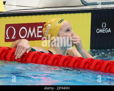 Mollie O’Callaghan of Australia Finale 100 M Freestyle Women   during the 19th FINA World Championships Budapest 2022, Swimming event on June 23 2022 in Budapest, Hungary - Photo Laurent Lairys / DPPI Stock Photo