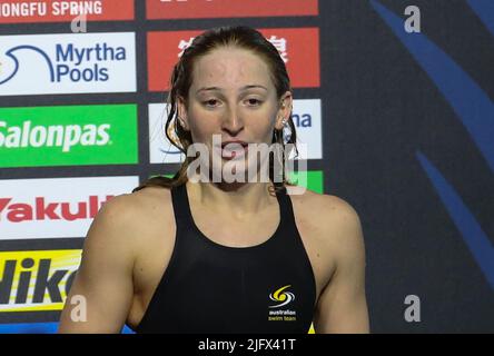 Mollie O’Callaghan of Australia Finale 100 M Freestyle Women   during the 19th FINA World Championships Budapest 2022, Swimming event on June 23 2022 in Budapest, Hungary - Photo Laurent Lairys / DPPI Stock Photo