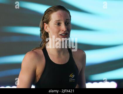 Mollie O’Callaghan of Australia Finale 100 M Freestyle Women   during the 19th FINA World Championships Budapest 2022, Swimming event on June 23 2022 in Budapest, Hungary - Photo Laurent Lairys / DPPI Stock Photo