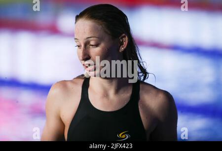 Mollie O’Callaghan of Australia Finale 100 M Freestyle Women   during the 19th FINA World Championships Budapest 2022, Swimming event on June 23 2022 in Budapest, Hungary - Photo Laurent Lairys / DPPI Stock Photo