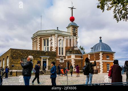 The Royal Observatory, Greenwich - ROG-, known as the Old Royal Observatory from 1957 to 1998, when the working Royal Greenwich Observatory, RGO, temp Stock Photo
