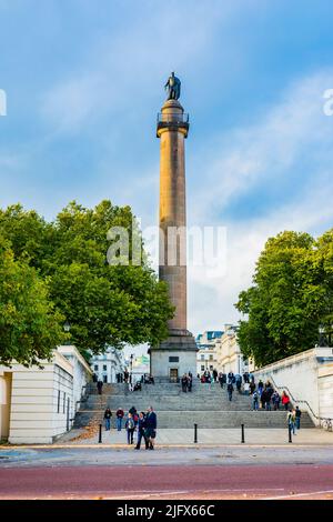 The Duke of York Column is a monument in London, England, to Prince Frederick, Duke of York, the second eldest son of King George III. The designer wa Stock Photo