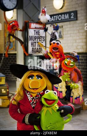 PIGGY,KERMIT, MUPPETS MOST WANTED, 2014 Stock Photo