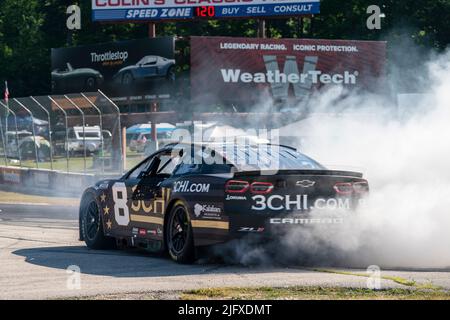 Elkhart Lake, WI, USA. 3rd July, 2022. Tyler Reddick wins the NASCAR Cup Series for the Kwik Trip 250 presented by JOCKEY made in America in Elkhart Lake, WI, USA. (Credit Image: © Walter G. Arce Sr./ZUMA Press Wire)