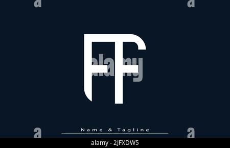 Alphabet letters Initials Monogram logo FF Stock Vector