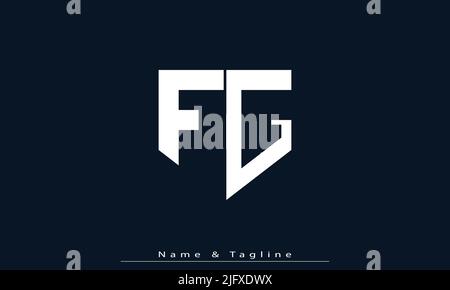 Alphabet letters Initials Monogram logo FG , GF Stock Vector