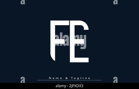 Alphabet letters Initials Monogram logo FE , EF Stock Vector