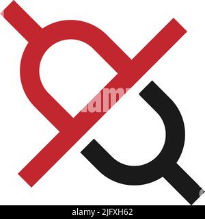 Signal disconected, signal cut off icon template vector Stock Vector