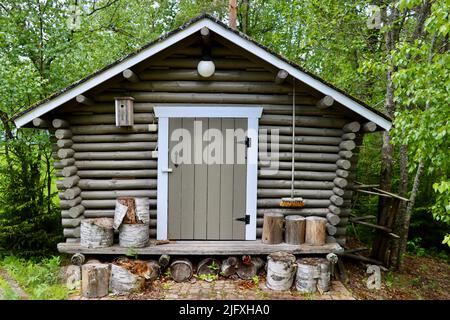 Sauna cottage in Uukuniemi in Eastern Finland in June 2022 Stock Photo