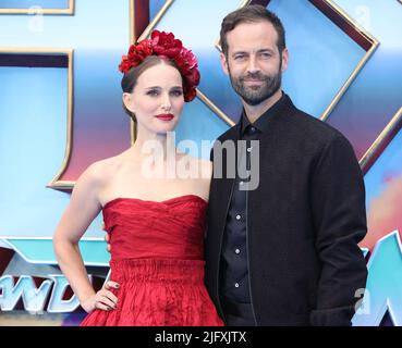 London, UK, 05/07/2022, Natalie Portman attends UK Gala Screening of 'Thor: Love And Thunder' at Odeon Leicester Square in London Stock Photo