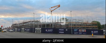 McGoff building Site, on Knutsford Road ,Grappenhall, Warrington, Cheshire, England, UK, WA4 2WA Stock Photo