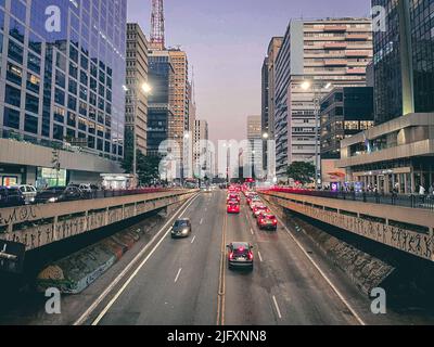 Paulista Avenue, Sao Paulo Brasil 1 Juli 2022 Stock Photo