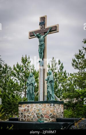 Sudbury, Ontario is home to the Grotto of Our Lady of Lourdes originally built in 1907 by Frédéric Romanet du Caillaud. Recently restored and expanded Stock Photo
