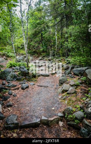 Onaping falls hiking trail, Ontario, Canada Stock Photo - Alamy