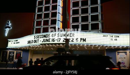 Los Angeles, California, USA 17th June 2022 A general view of atmosphere of 5 Seconds of Summer Marquee for Sold Out Concerts on June 17, 2022 in Los Angeles, California, USA. Photo by Barry King/Alamy Stock Photo Stock Photo