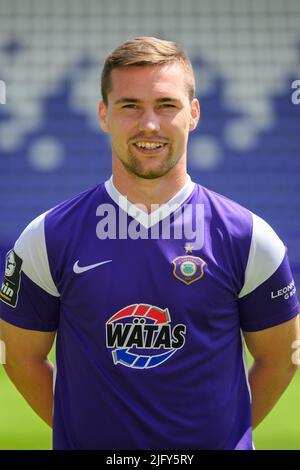 Aue, Germany. 05th July, 2022. Soccer; 3. league team photo appointment FC Erzgebirge Aue for the season 2022/23 at Erzgebirgsstadion. Anthony Barylla. Credit: Robert Michael/dpa/Alamy Live News Stock Photo