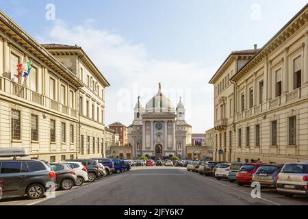 Turin, Italy. June 17, 2022. Exterior view of the Mary Help of Christians Basilica Stock Photo