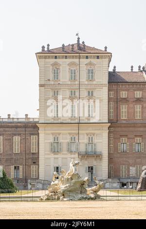 Turin, Italy. June 17, 2022. View of Turin Royal Palace House of Savoy from its gardens Stock Photo