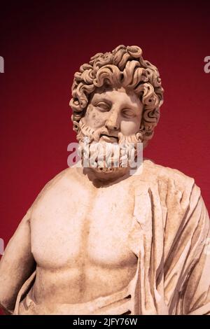 Statue of Asclepius - a hero and god of medicine in ancient Greek ...