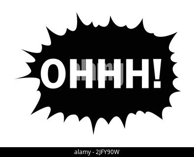 OHHH!. positive motivational words with white background Stock Vector